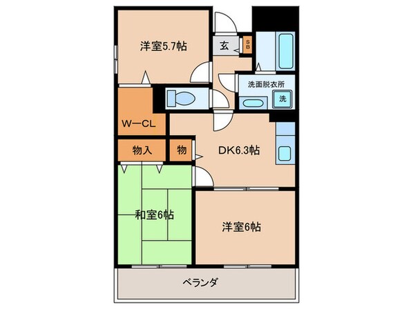 グランキ－ファ－の物件間取画像